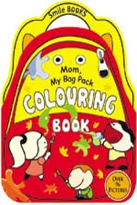 Mom My Bag Pack COLOURING Book red
